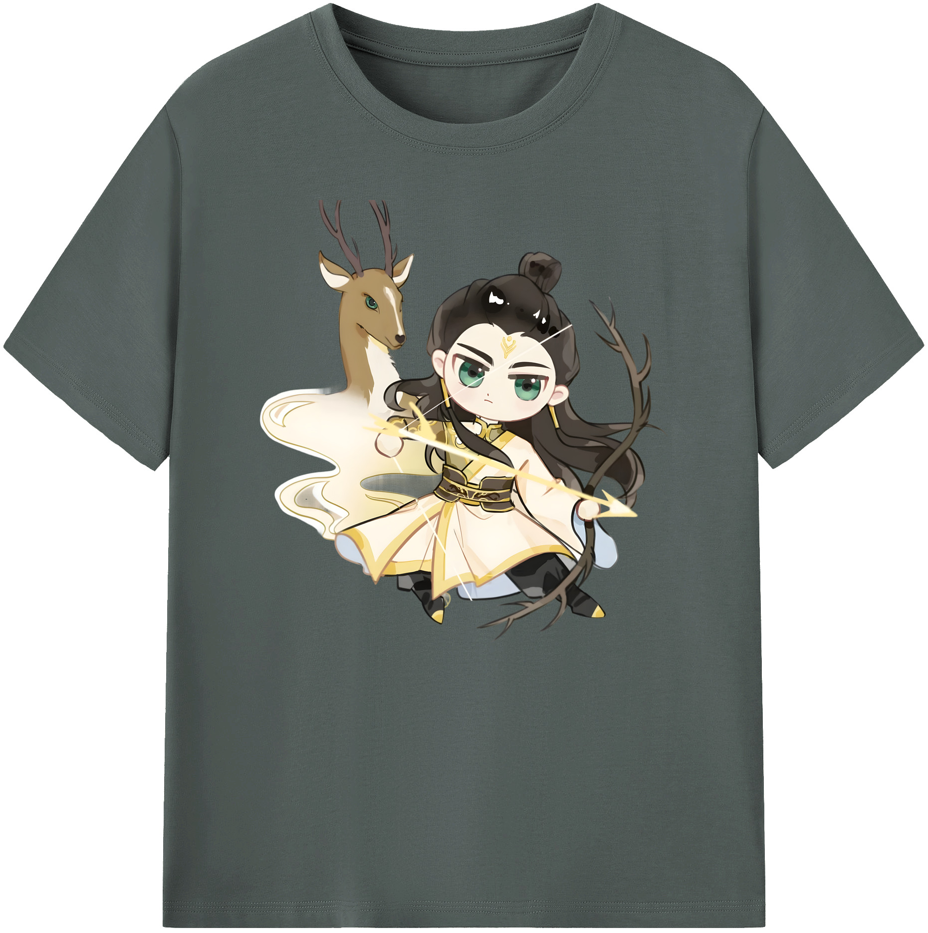 （画像用） Ne Zha 2 ナタ 魔童の大暴れ 綿100％ メンズ半袖Tシャツ｜肌触りやわらか＆通気性